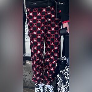Disney Mickey Mouse Checkered Cargo Pants Women's Size Small